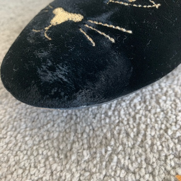 Charlotte Olympia Kitty Flats Black and Gold - Picture 10 of 12